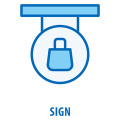 Obraz premium Sign Icon simple and easy to edit for your design elements