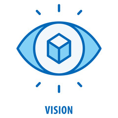 Vision Icon simple and easy to edit for your design elements