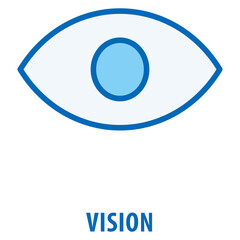 Vision Icon simple and easy to edit for your design elements