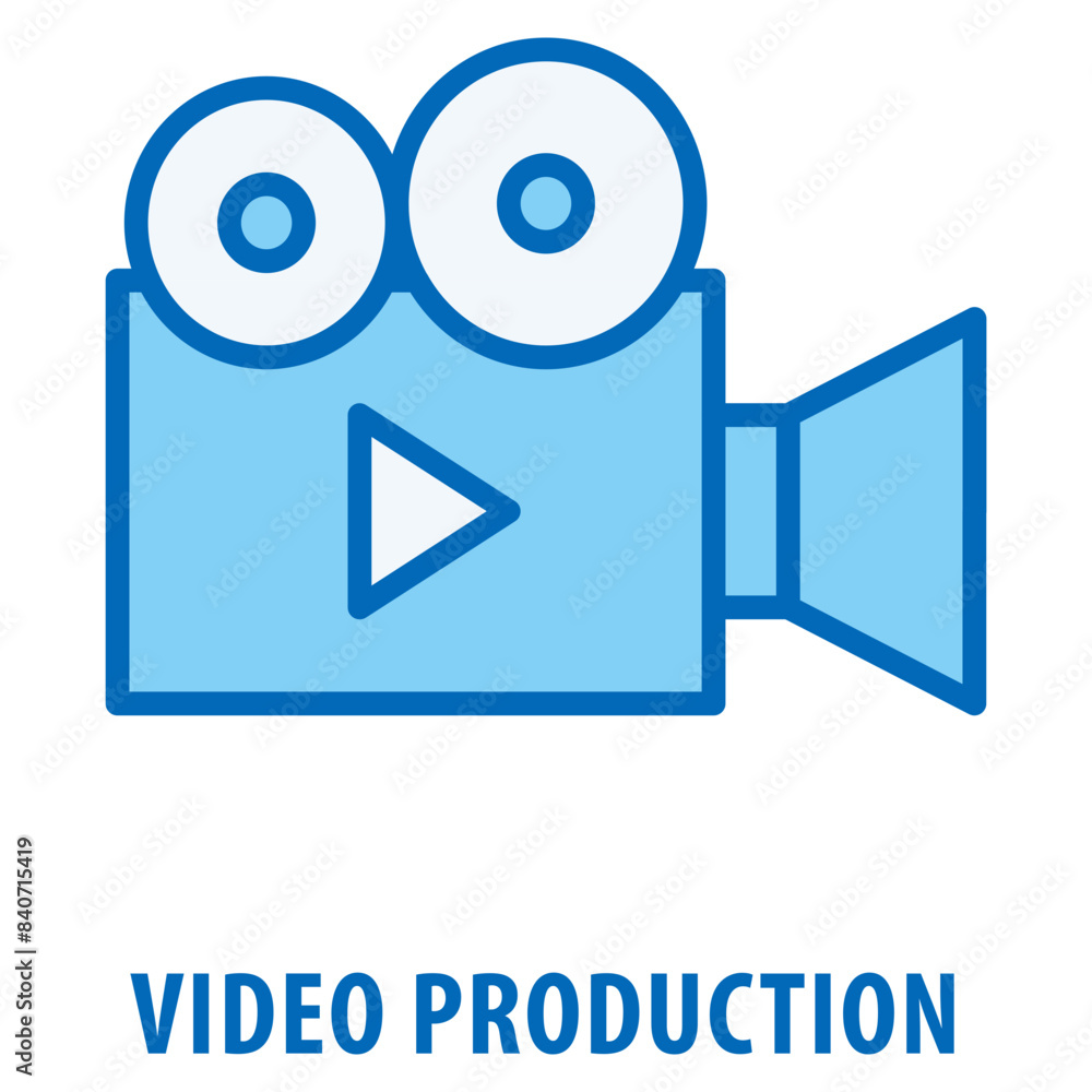 Poster video production icon simple and easy to edit for your design elements
