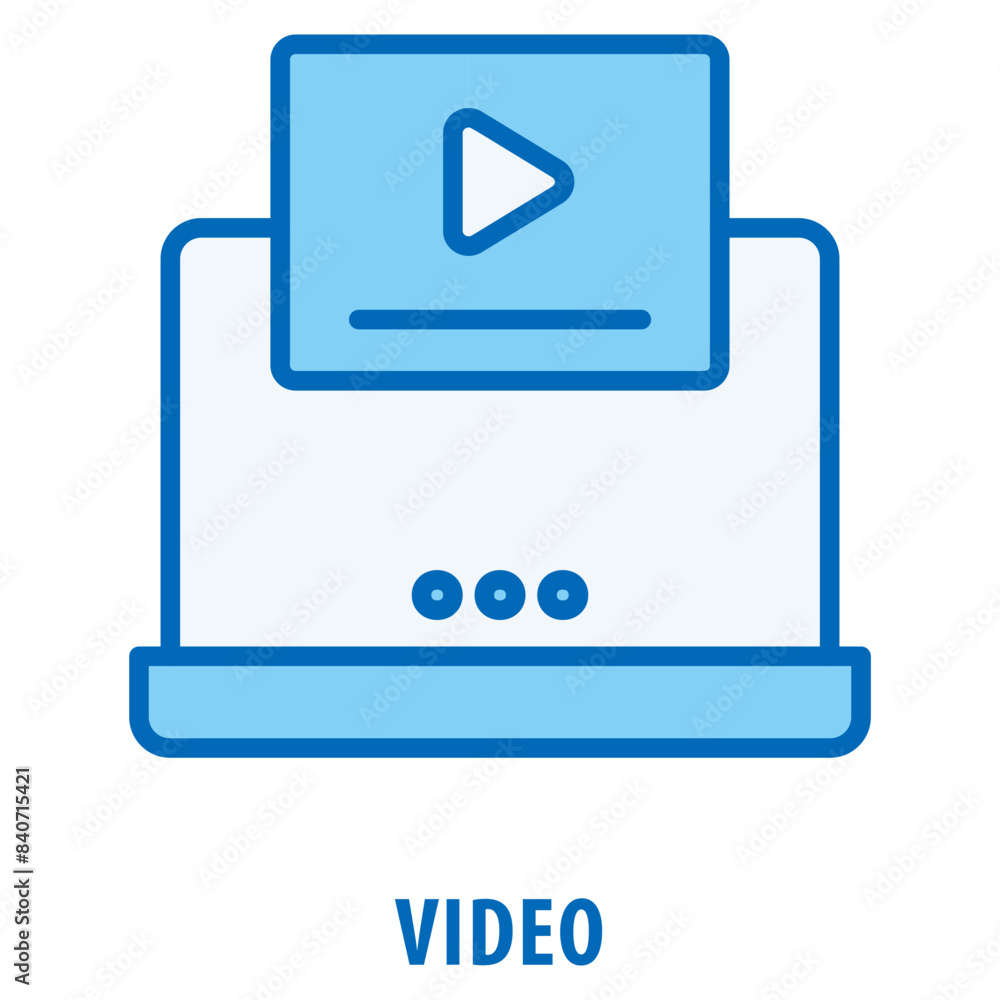 Poster video icon simple and easy to edit for your design elements