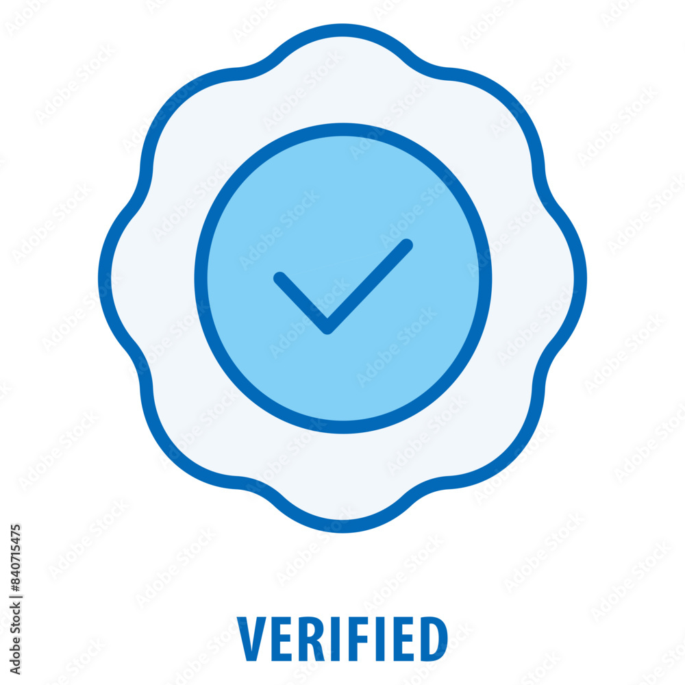 Aufkleber verified icon simple and easy to edit for your design elements