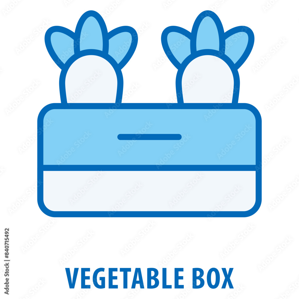 Poster vegetable box icon simple and easy to edit for your design elements
