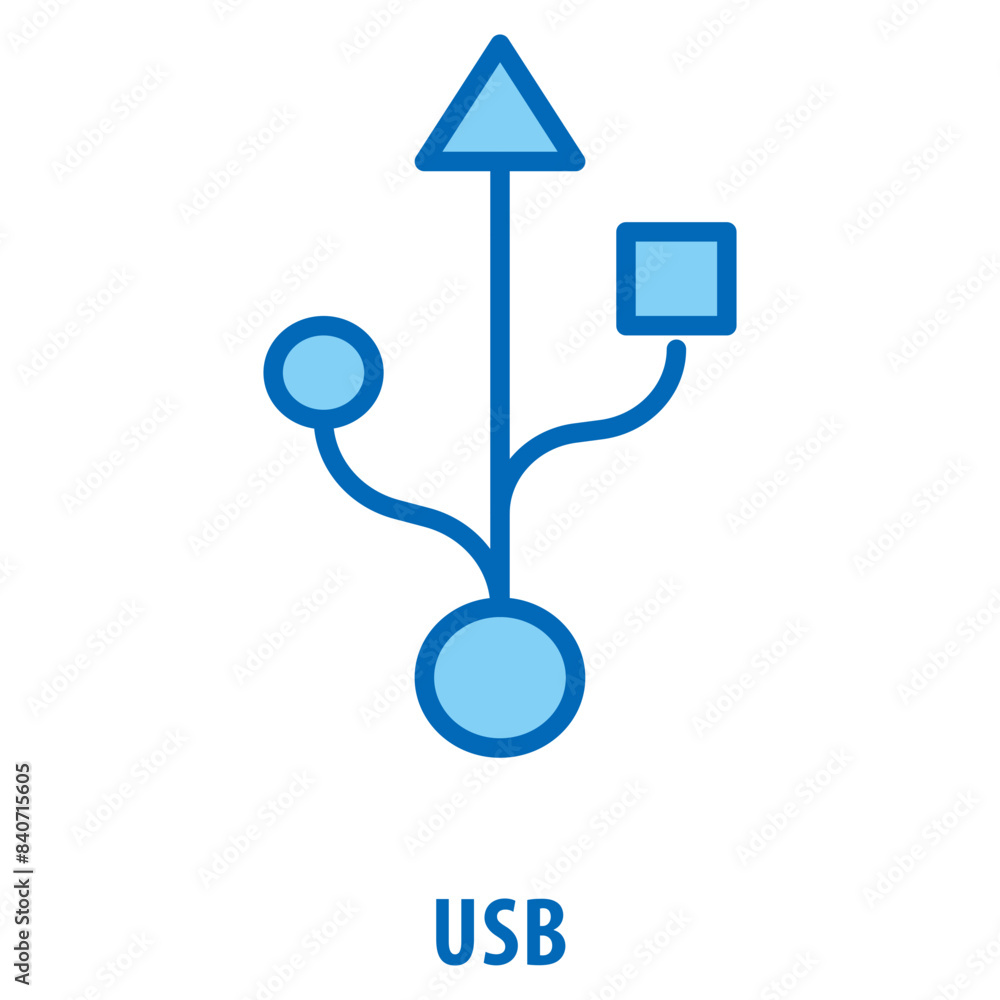 Poster usb icon simple and easy to edit for your design elements