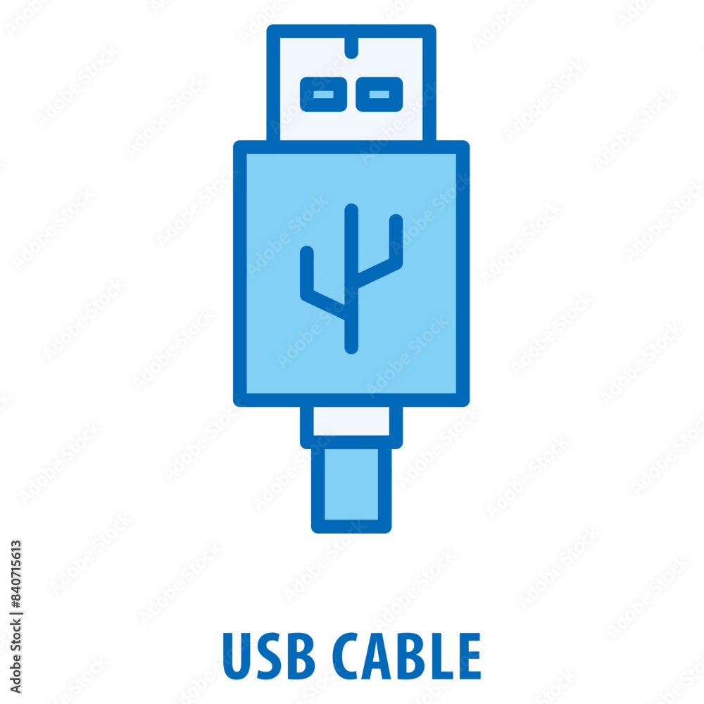 Poster usb cable icon simple and easy to edit for your design elements
