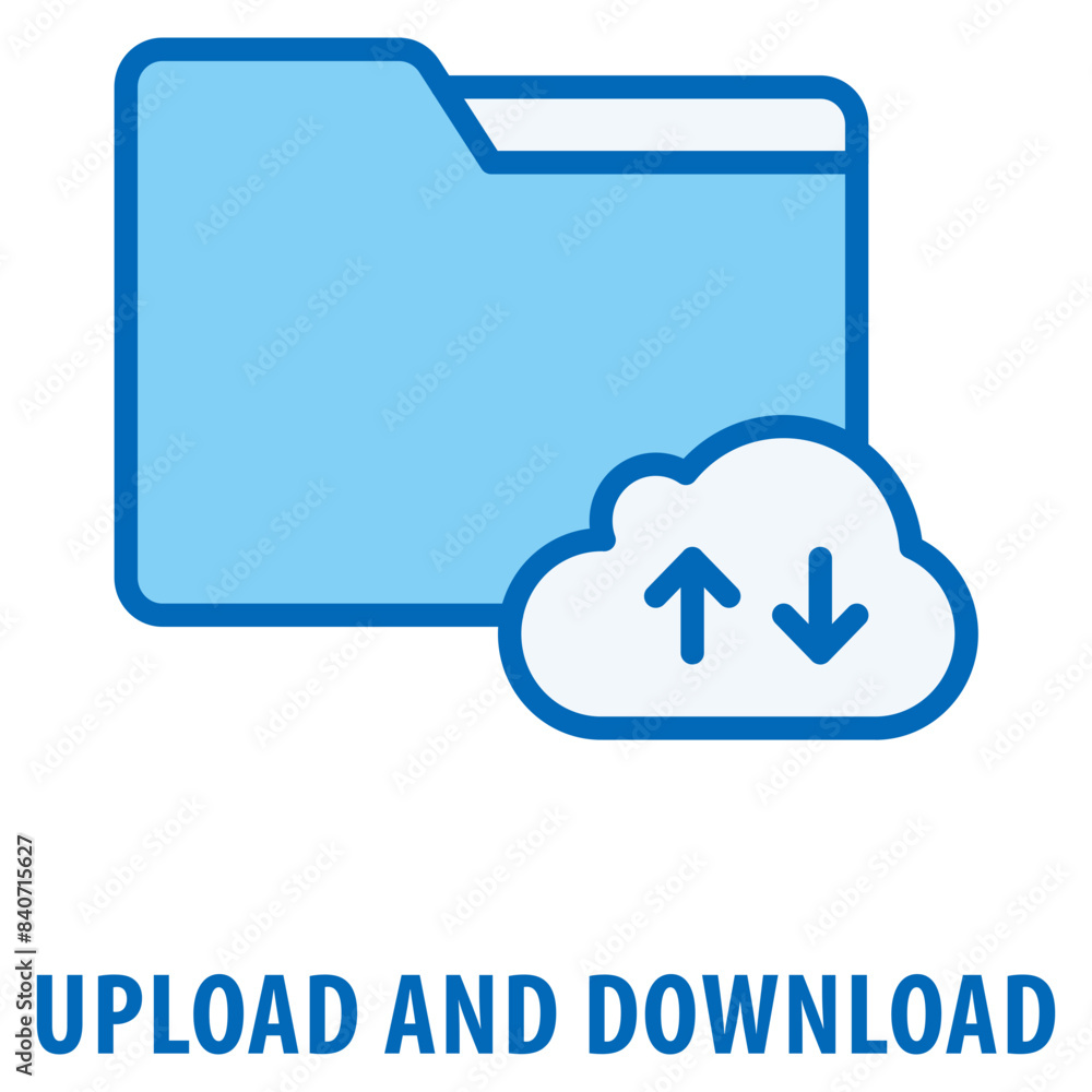 Poster upload and download data cloud icon simple and easy to edit for your design elements