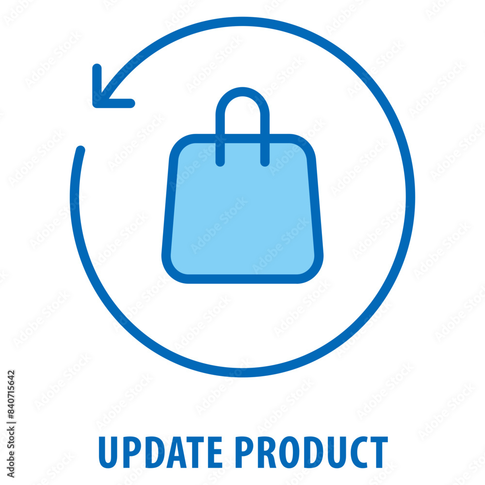 Aufkleber update product icon simple and easy to edit for your design elements