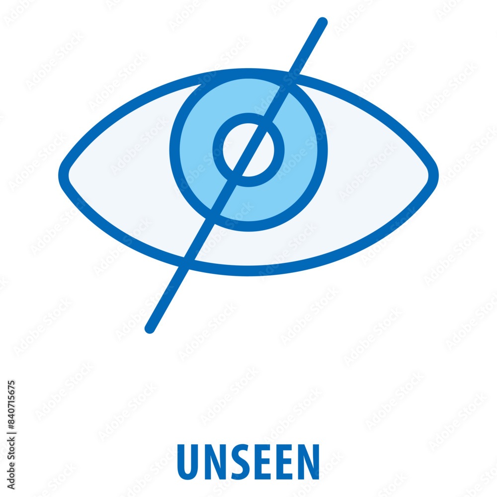 Aufkleber unseen icon simple and easy to edit for your design elements