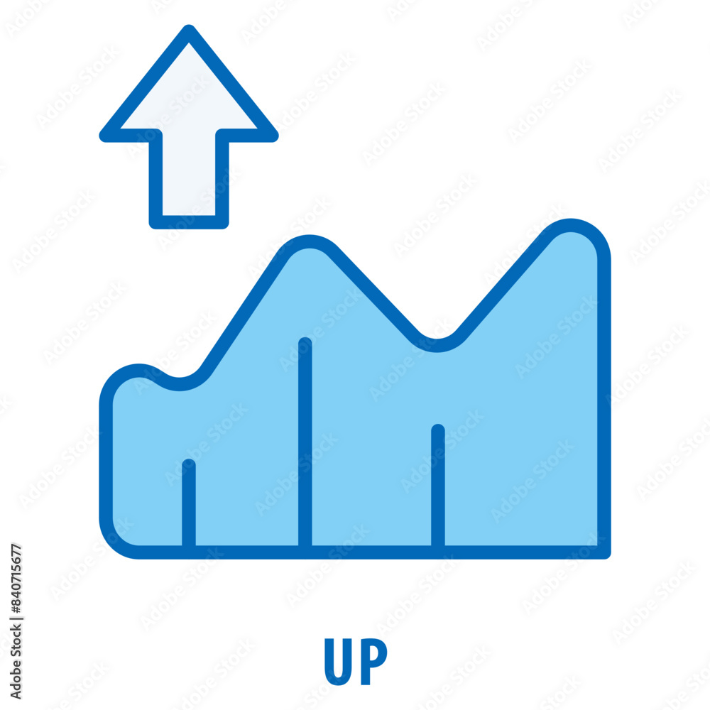 Aufkleber up icon simple and easy to edit for your design elements