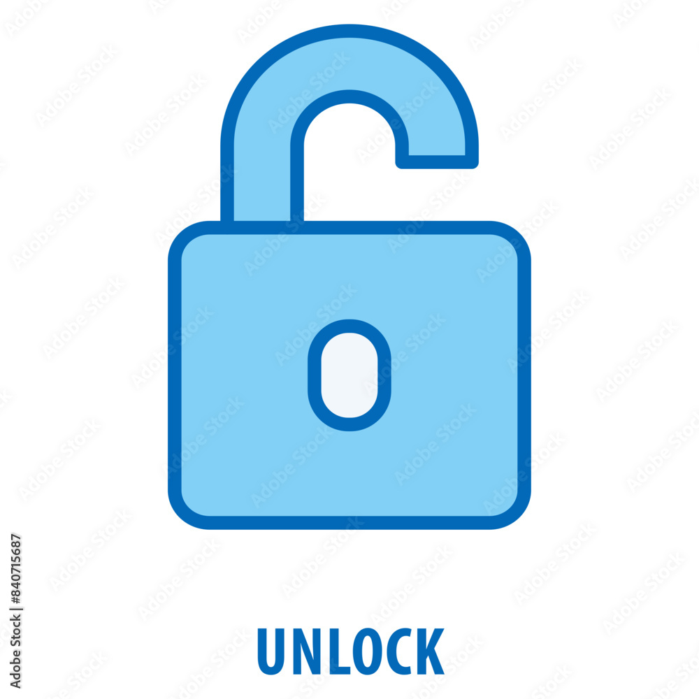 Aufkleber unlock icon simple and easy to edit for your design elements