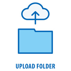 Upload folder Icon simple and easy to edit for your design elements