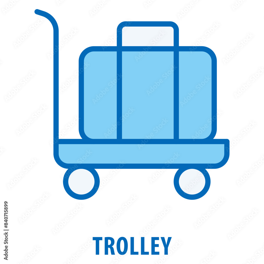 Poster trolley icon simple and easy to edit for your design elements