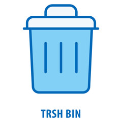 Trsh bin Icon simple and easy to edit for your design elements