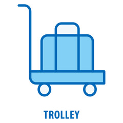 Obraz premium Trolley Icon simple and easy to edit for your design elements