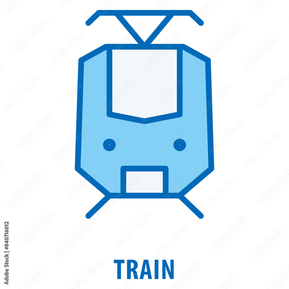 Poster train icon simple and easy to edit for your design elements