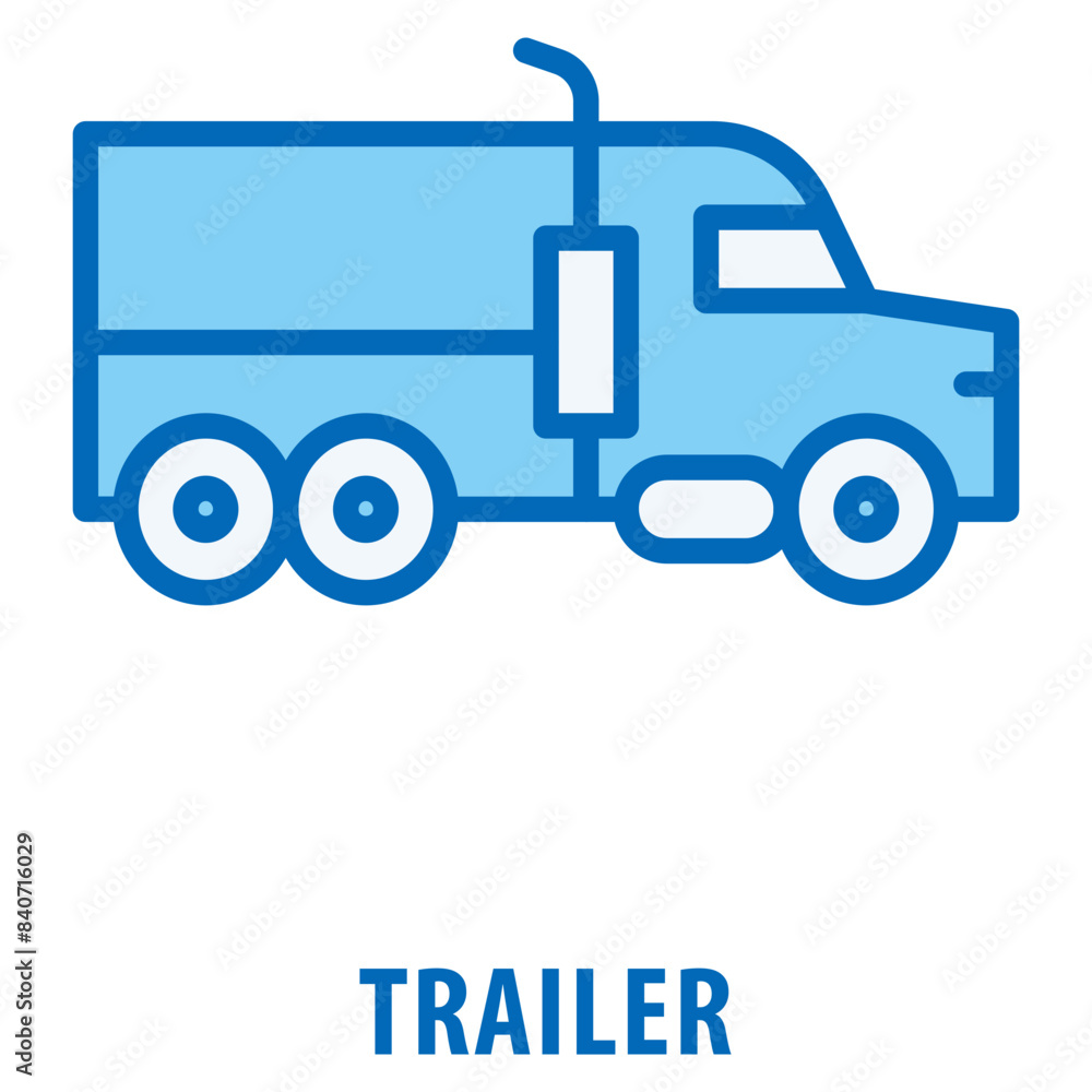 Poster trailer icon simple and easy to edit for your design elements