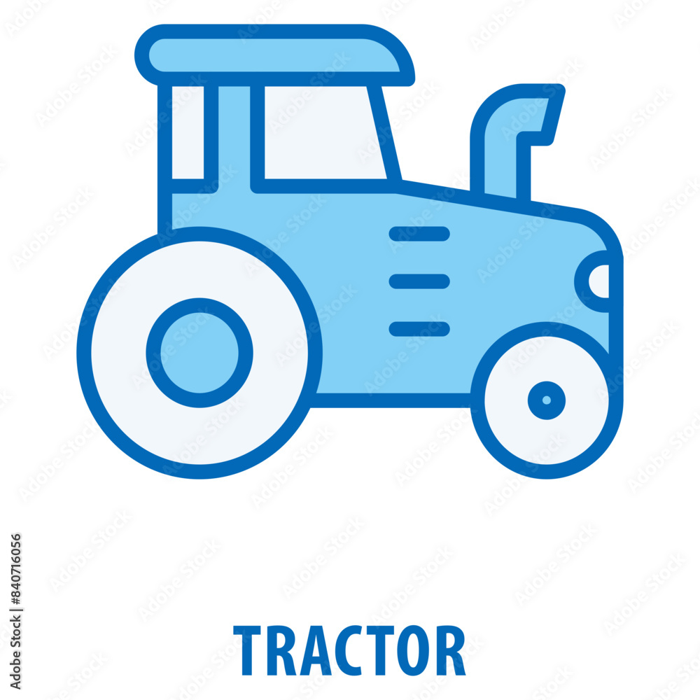 Poster tractor icon simple and easy to edit for your design elements