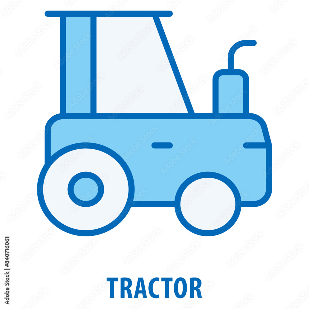 Poster tractor icon simple and easy to edit for your design elements