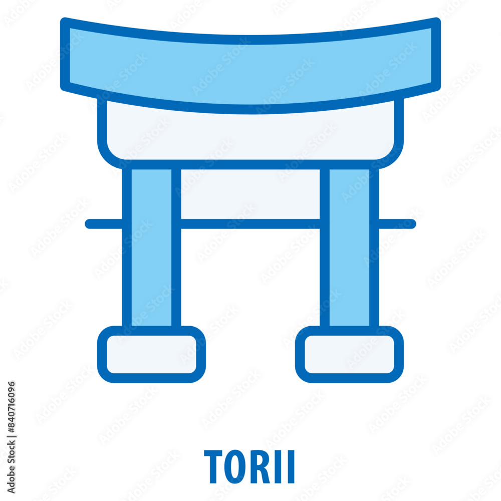Poster torii icon simple and easy to edit for your design elements