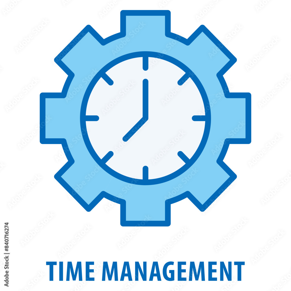 Poster time management icon simple and easy to edit for your design elements
