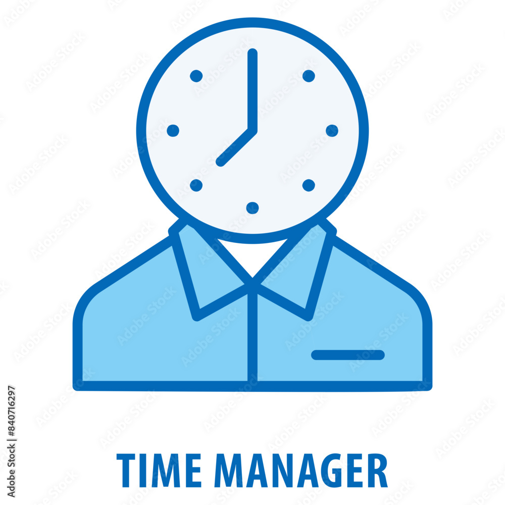 Poster time manager icon simple and easy to edit for your design elements