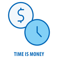 Time is money Icon simple and easy to edit for your design elements