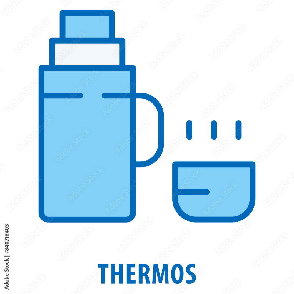 Poster thermos icon simple and easy to edit for your design elements
