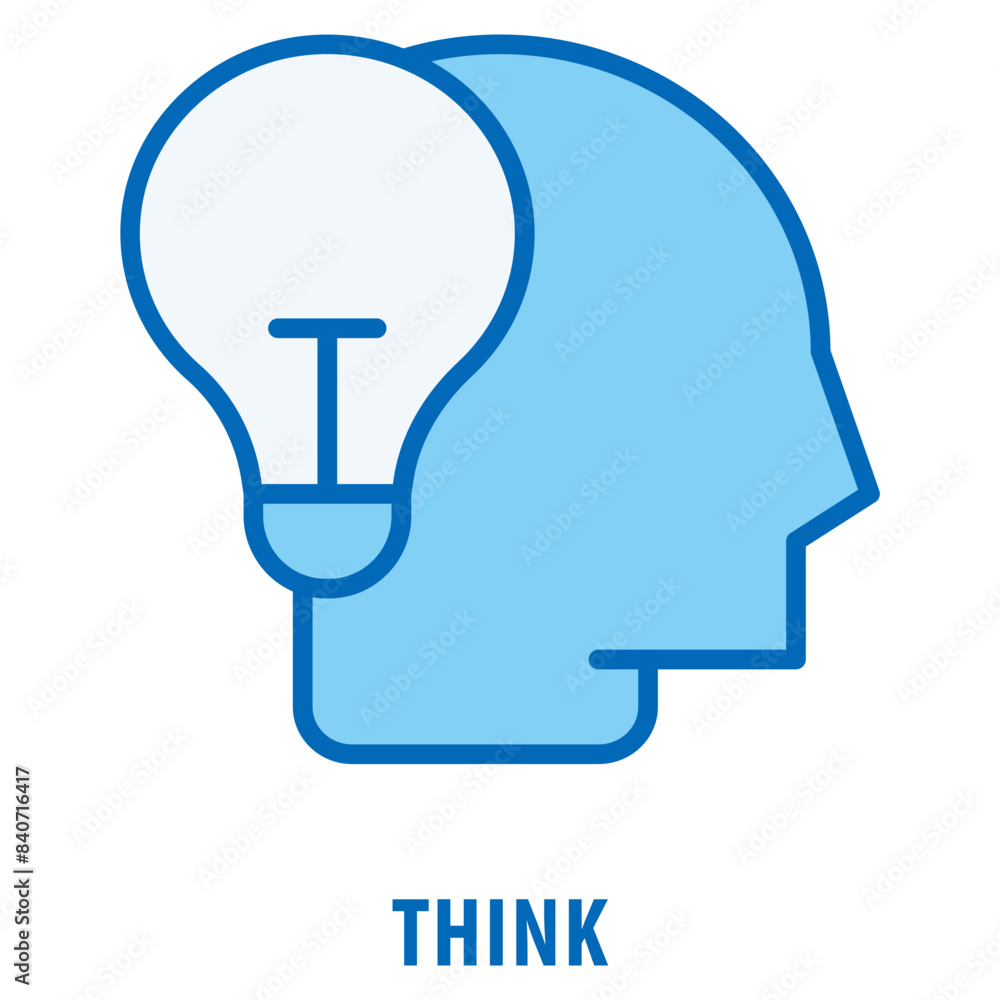 Poster think icon simple and easy to edit for your design elements