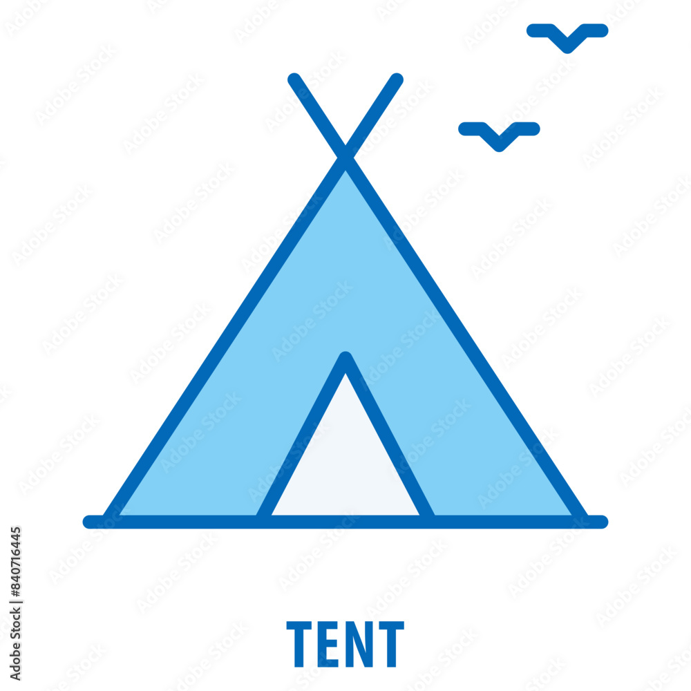 Poster tent icon simple and easy to edit for your design elements
