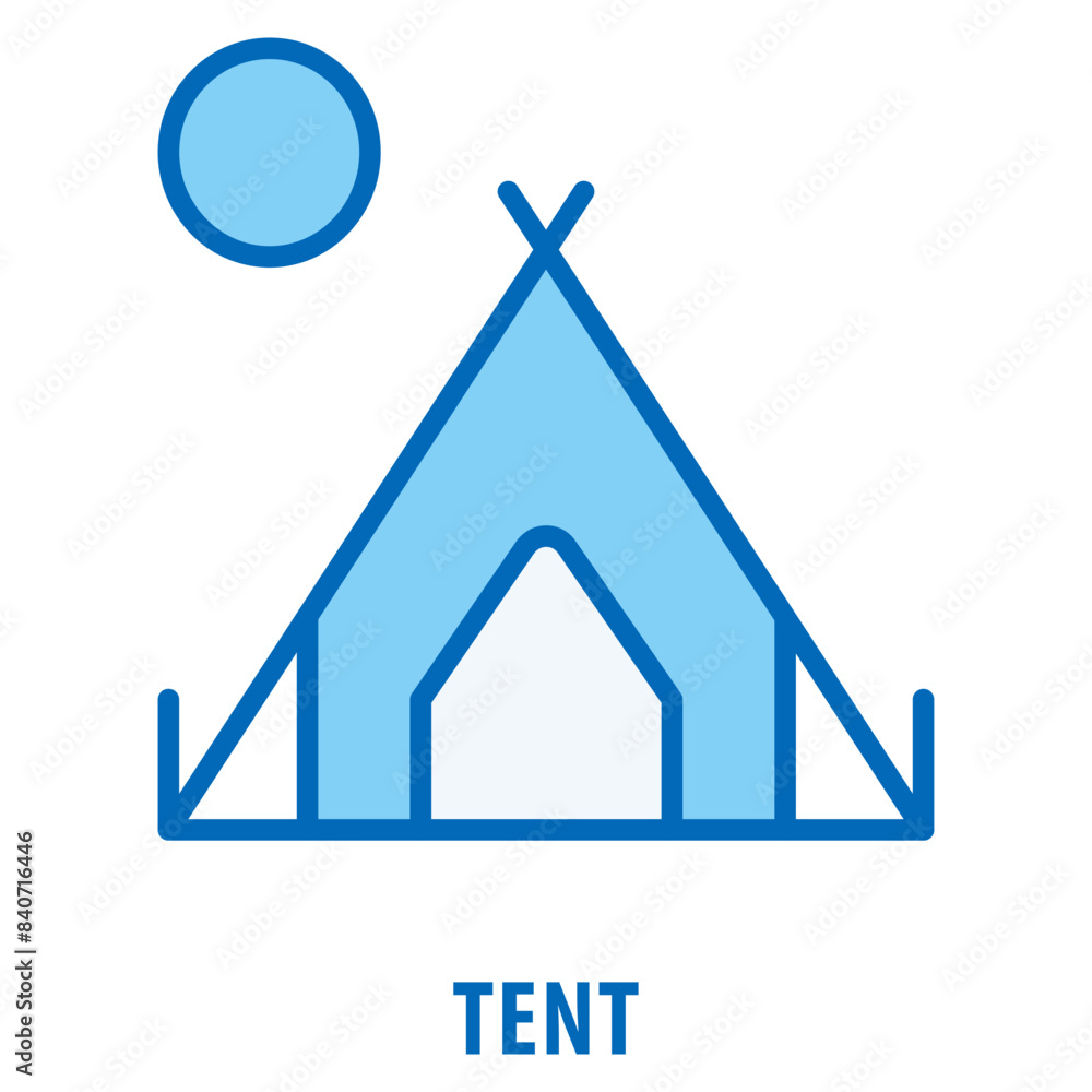 Poster tent icon simple and easy to edit for your design elements