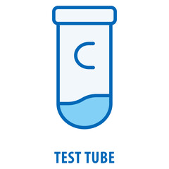 Test Tube Icon simple and easy to edit for your design elements