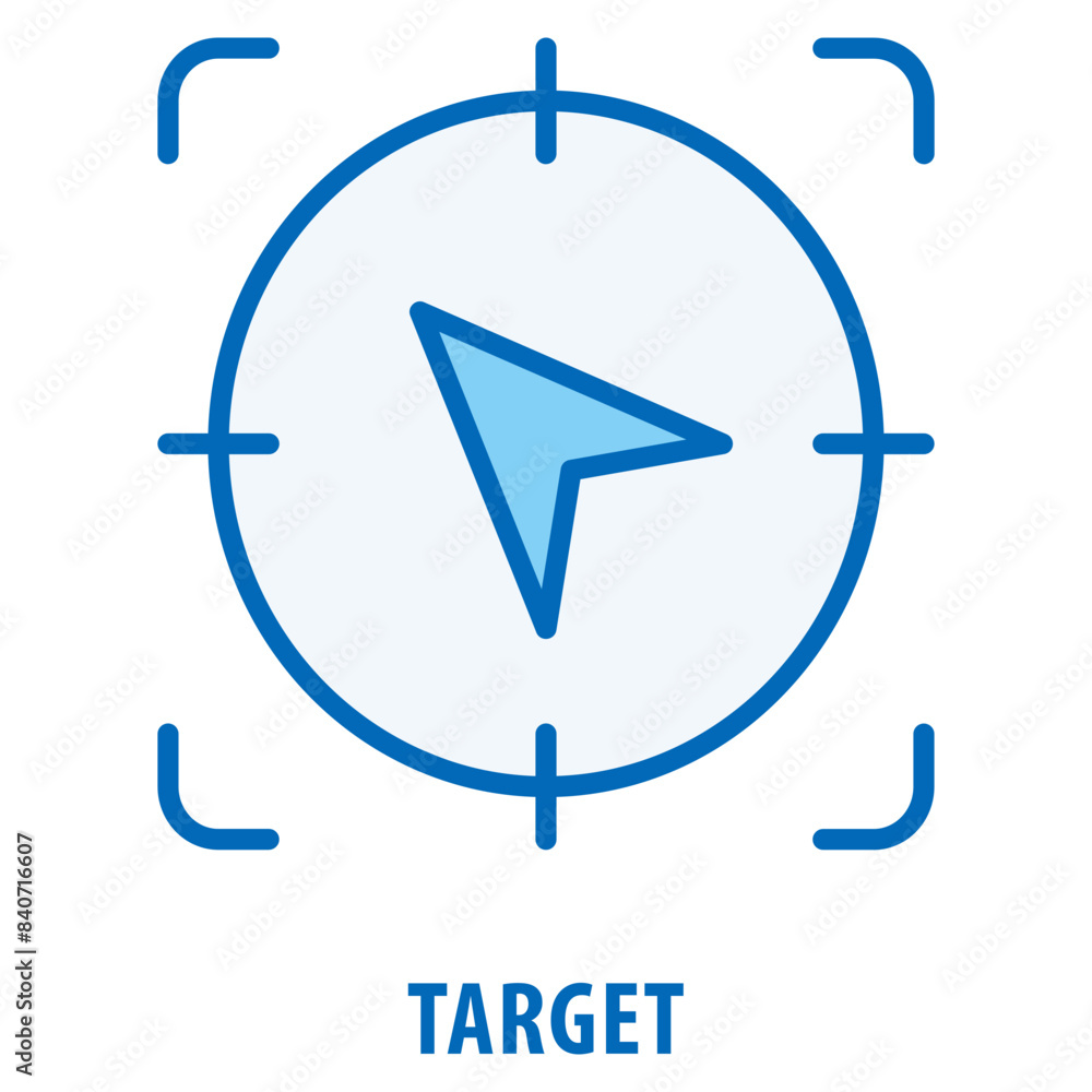 Poster target icon simple and easy to edit for your design elements