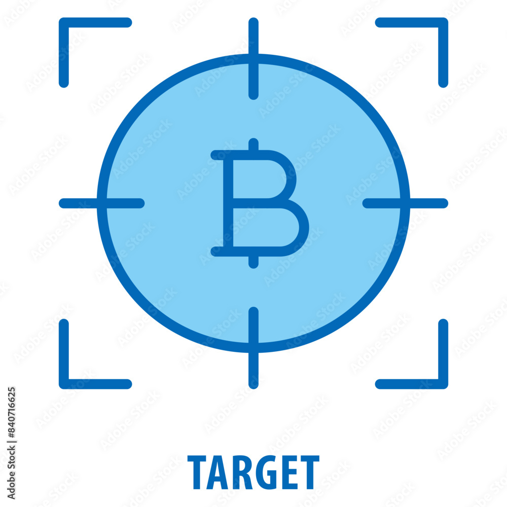 Poster target icon simple and easy to edit for your design elements