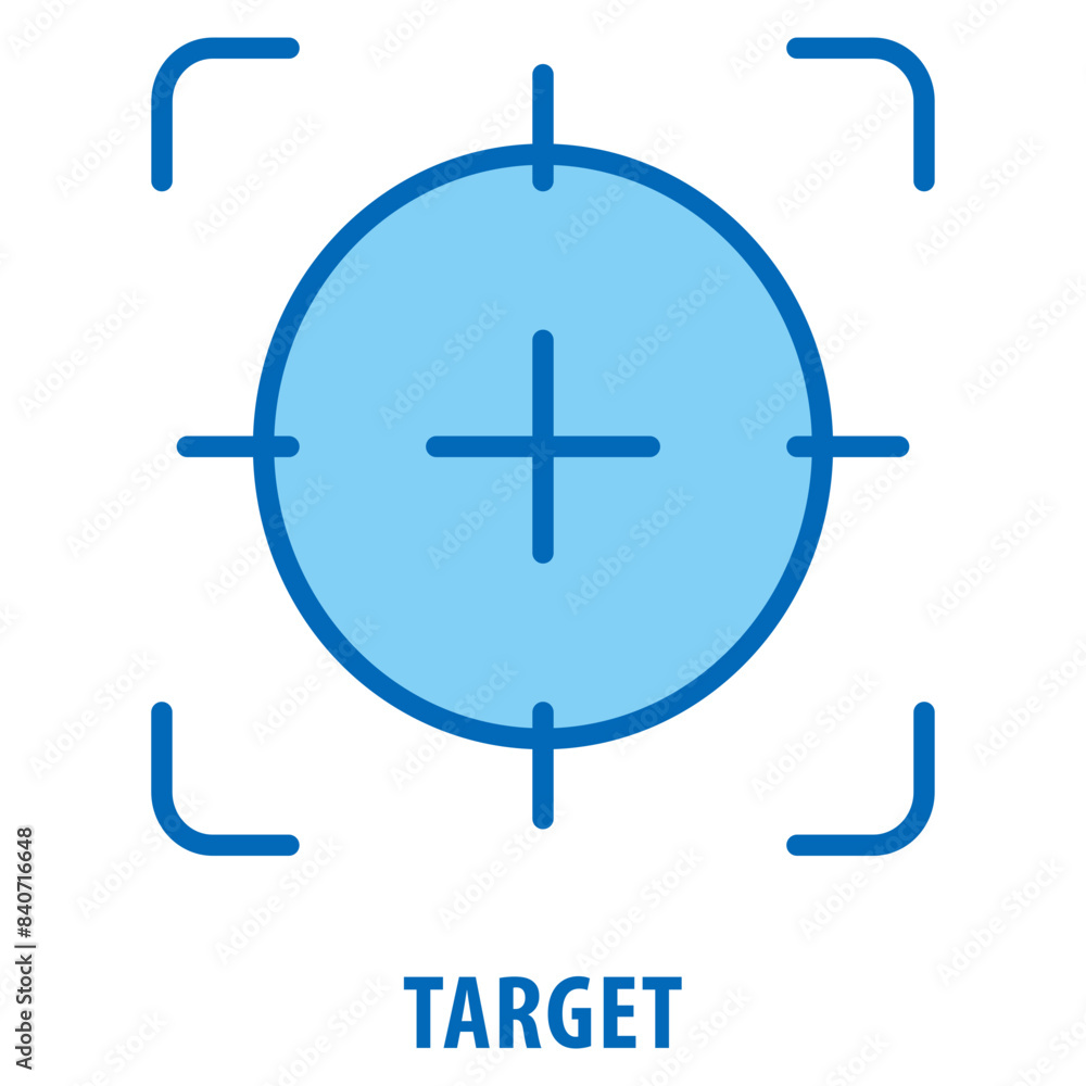 Poster target icon simple and easy to edit for your design elements