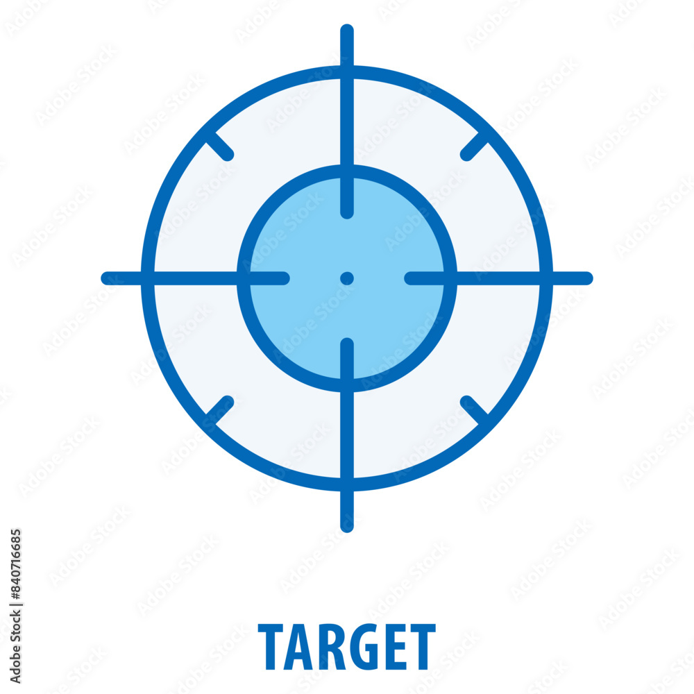 Poster target icon simple and easy to edit for your design elements