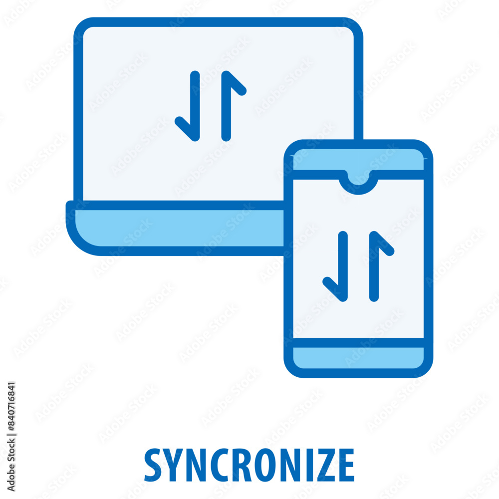 Poster syncronize icon simple and easy to edit for your design elements