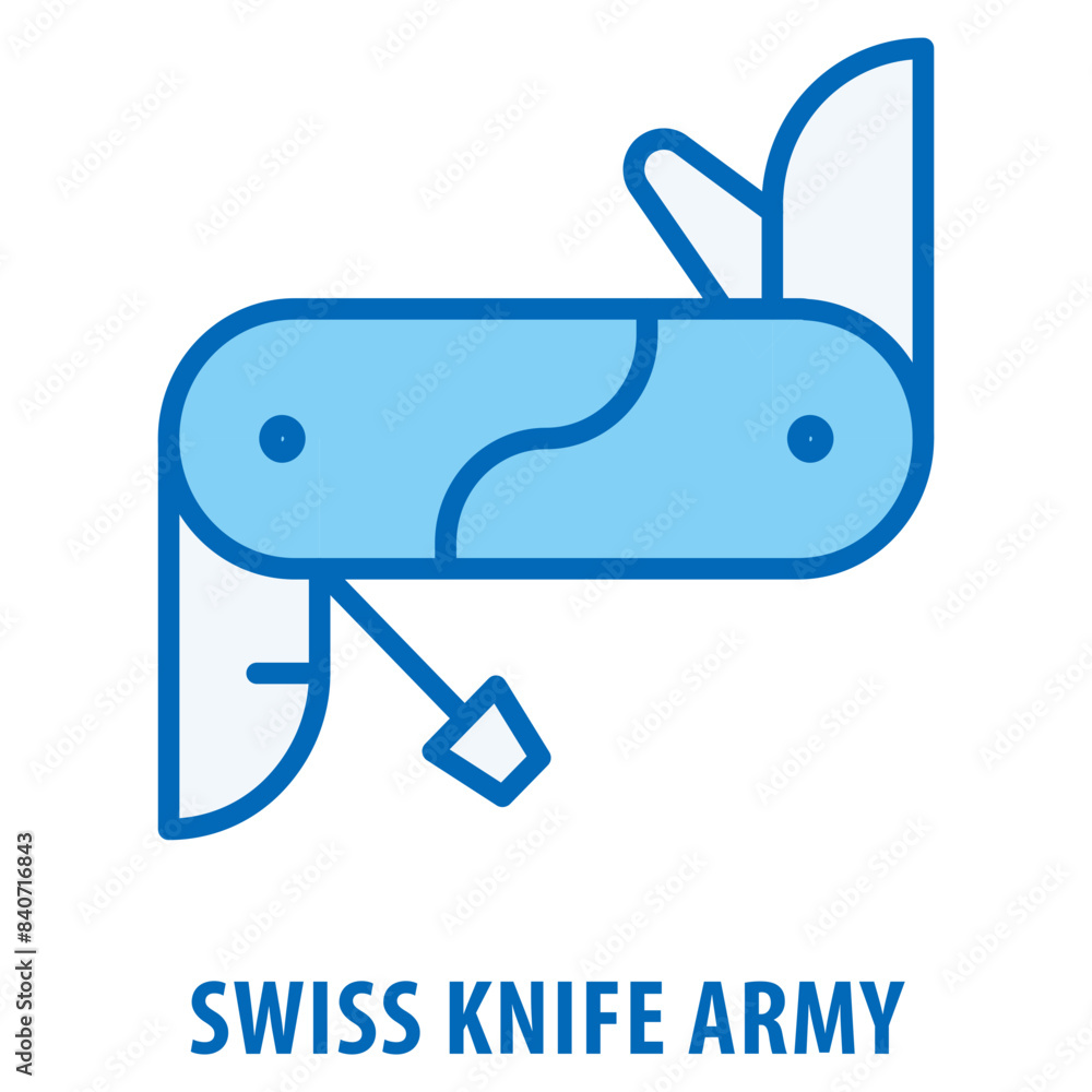 Poster swiss knife army icon simple and easy to edit for your design elements