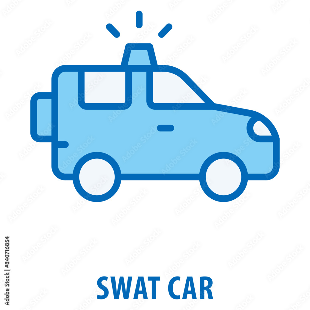 Poster swat car icon simple and easy to edit for your design elements