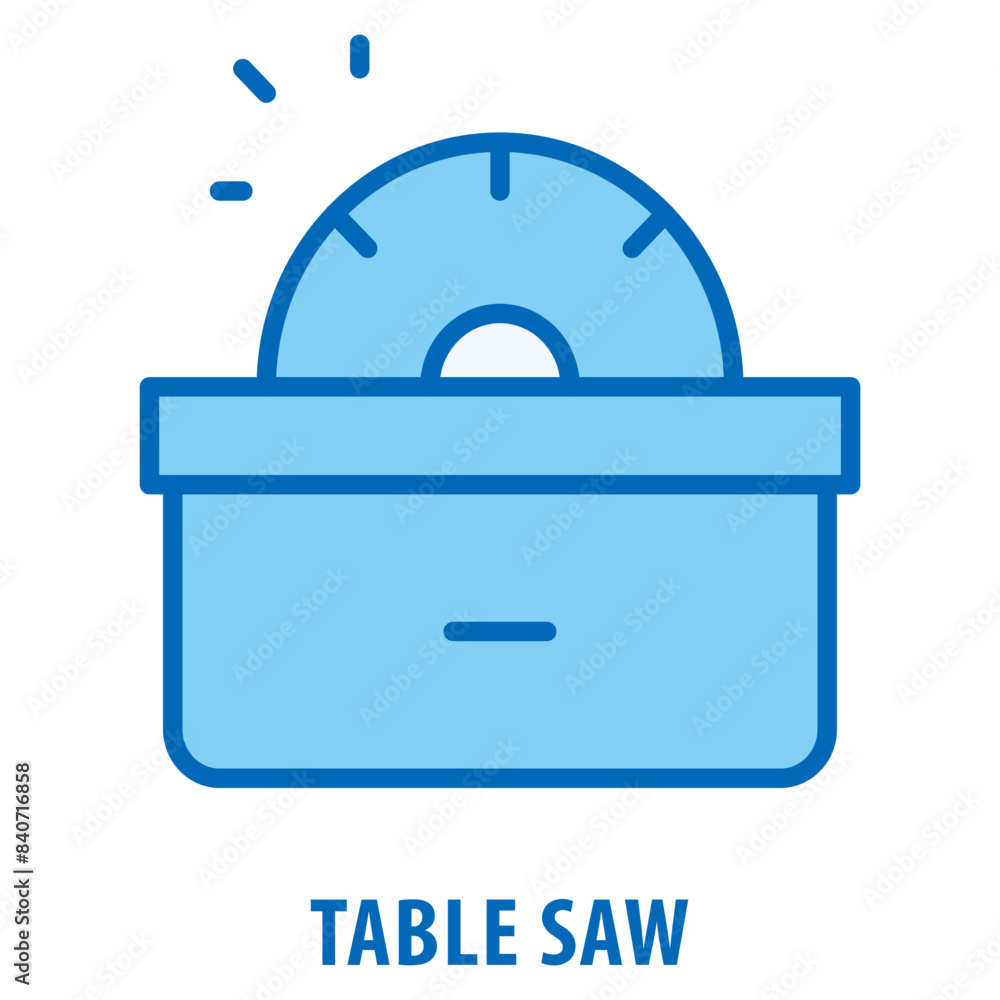 Poster Table Saw Icon simple and easy to edit for your design elements
