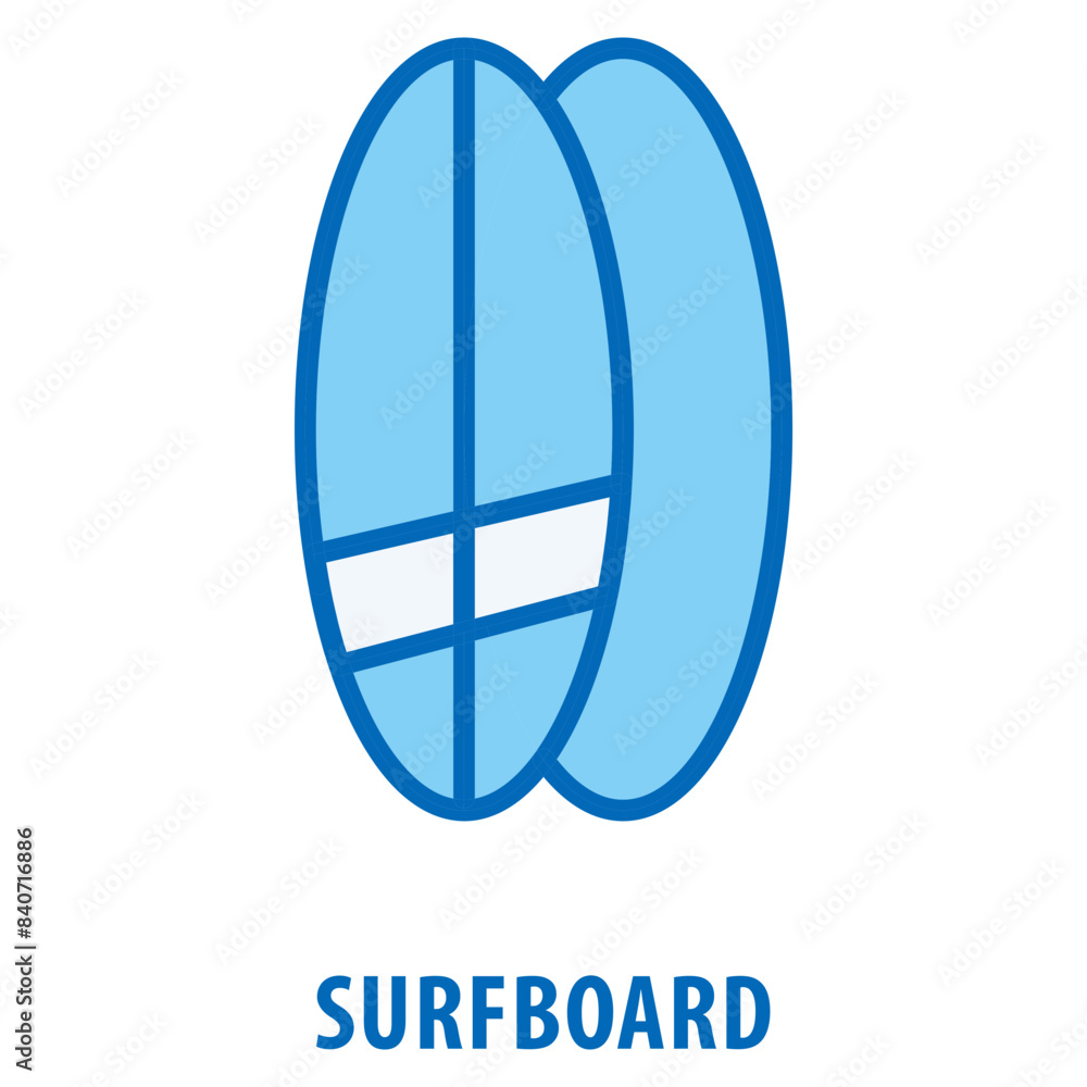 Aufkleber surfboard icon simple and easy to edit for your design elements
