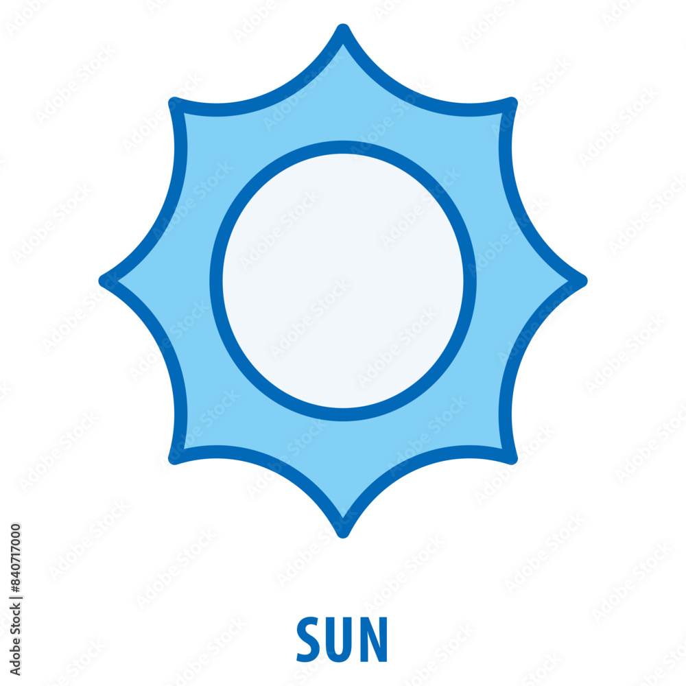 Poster sun icon simple and easy to edit for your design elements