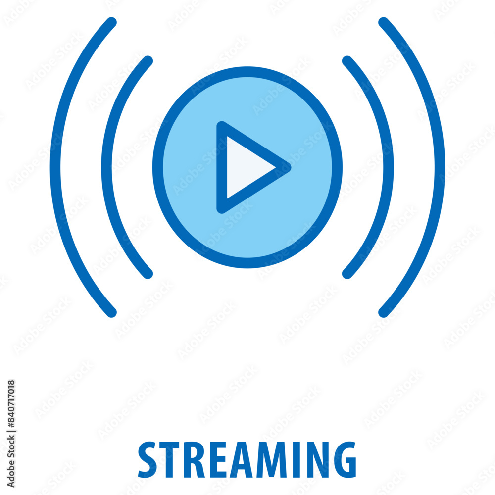 Poster streaming icon simple and easy to edit for your design elements