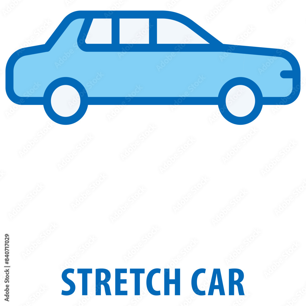 Poster stretch car icon simple and easy to edit for your design elements
