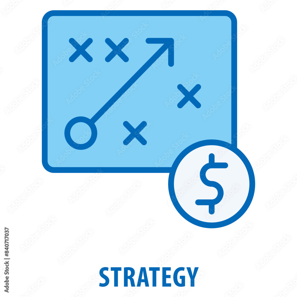 Aufkleber strategy icon simple and easy to edit for your design elements