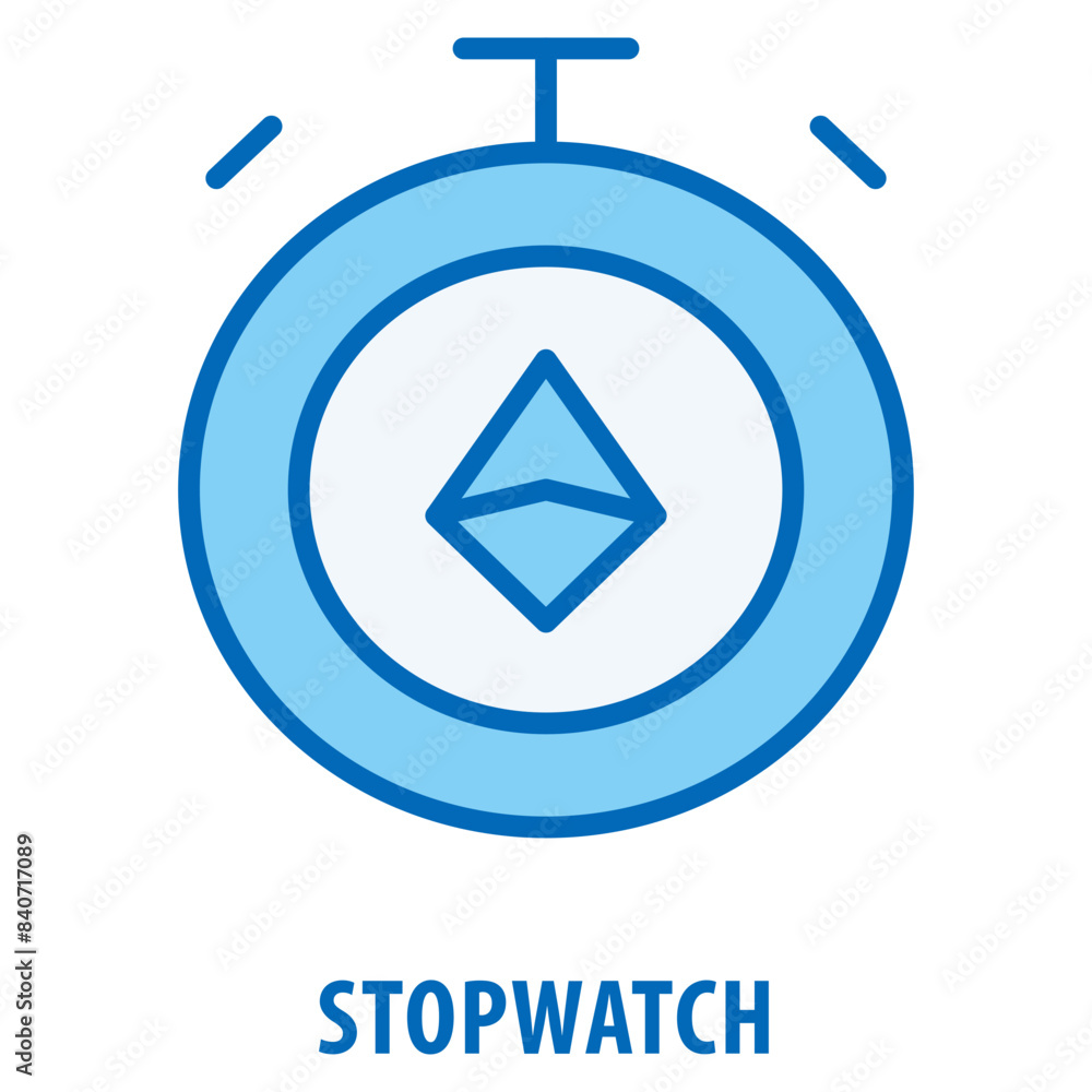 Poster stopwatch icon simple and easy to edit for your design elements
