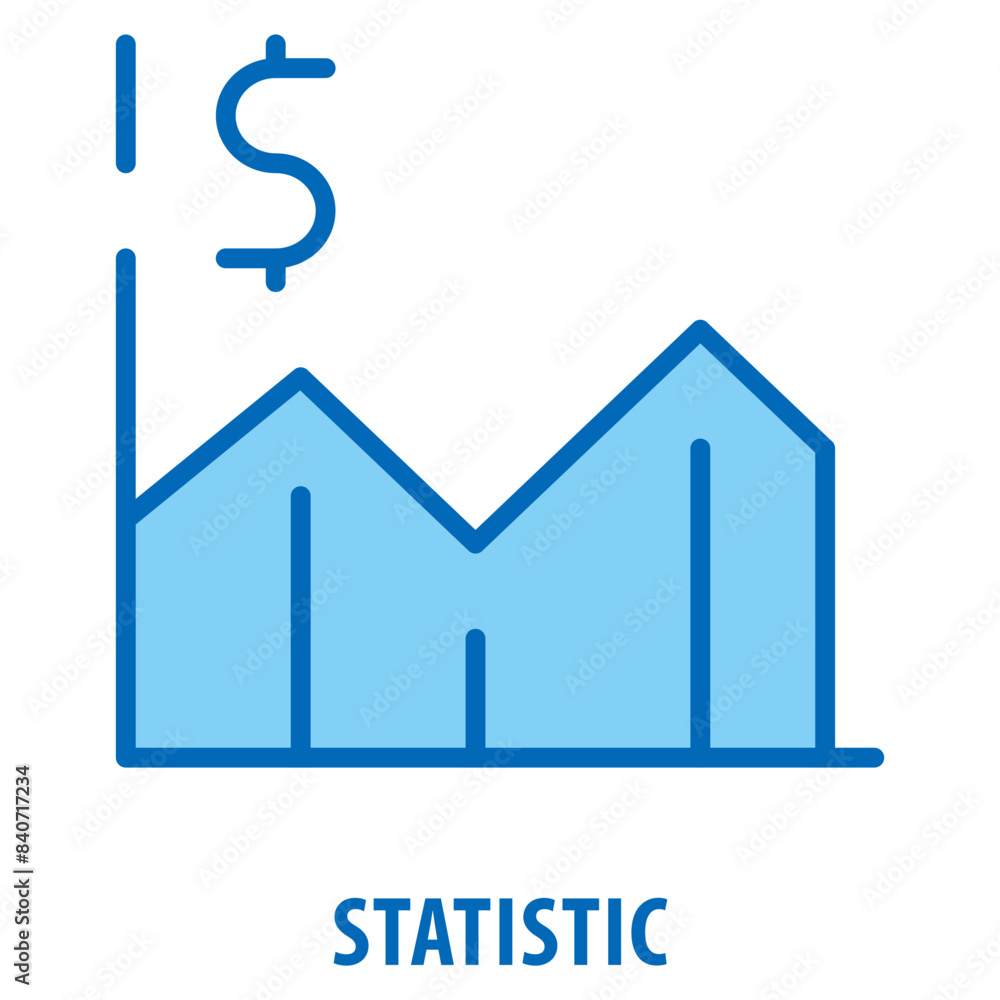 Poster statistic icon simple and easy to edit for your design elements