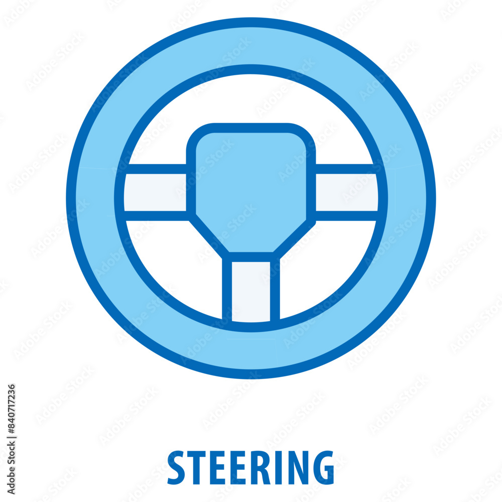 Poster steering icon simple and easy to edit for your design elements