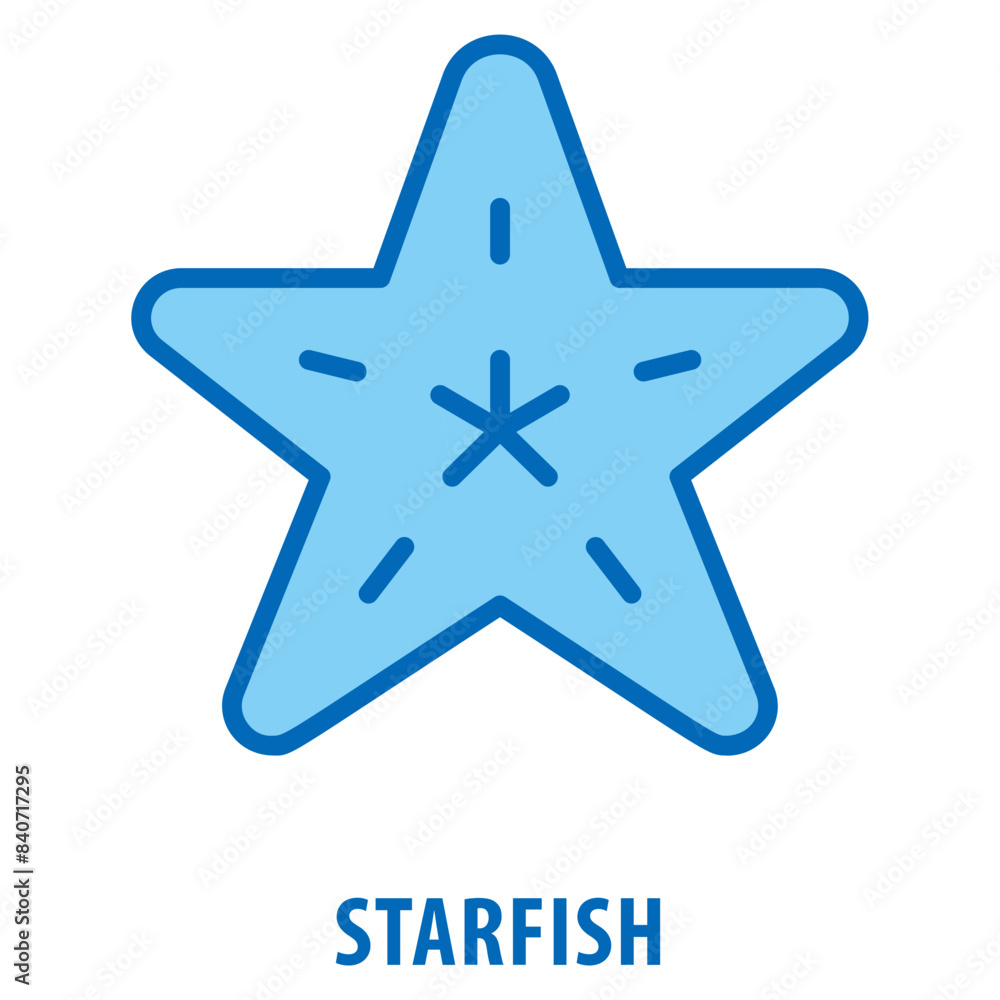 Poster starfish icon simple and easy to edit for your design elements