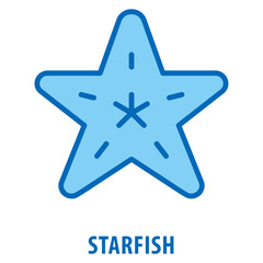 Starfish Icon simple and easy to edit for your design elements