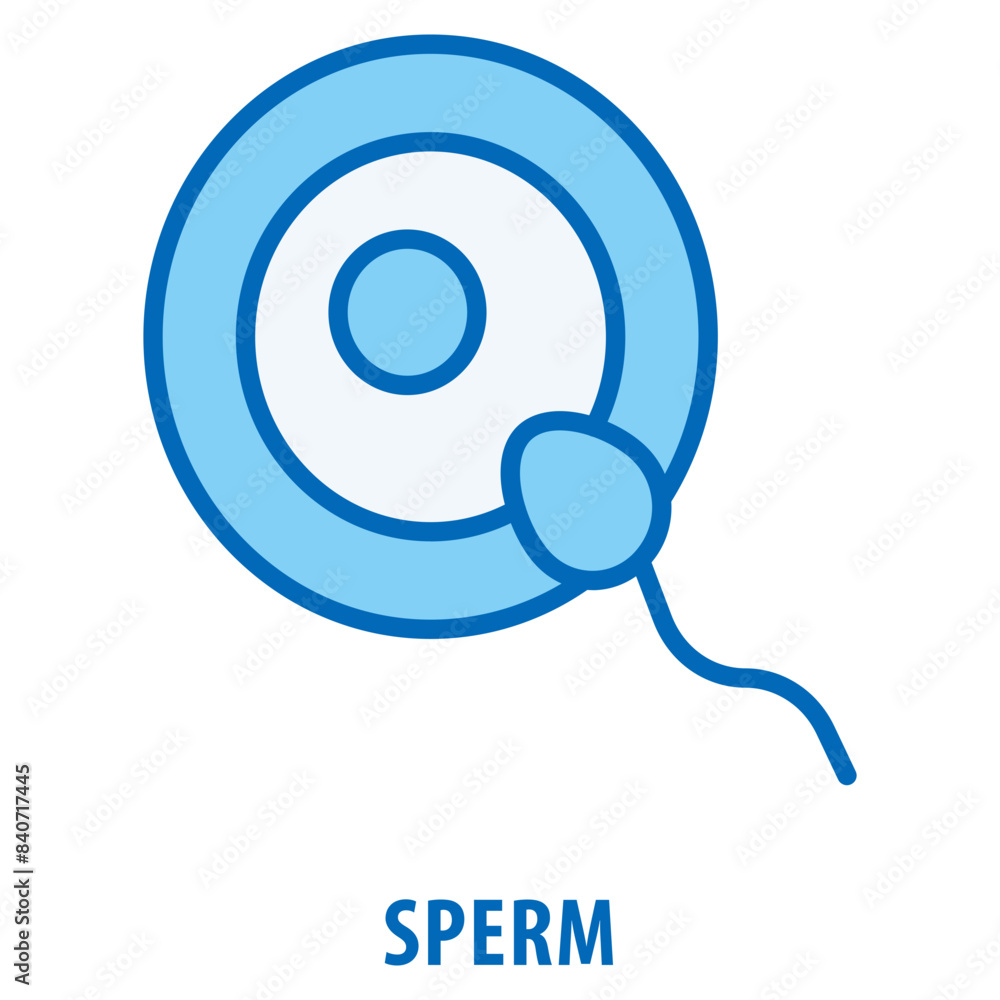 Poster sperm icon simple and easy to edit for your design elements